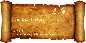 Landau Helén névjegykártya